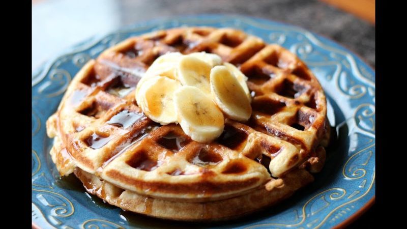 Brown Sugar Sourdough Waffles with Spicy Brown Sugar Maple Syrup